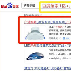 戶外照明SEO排名案例